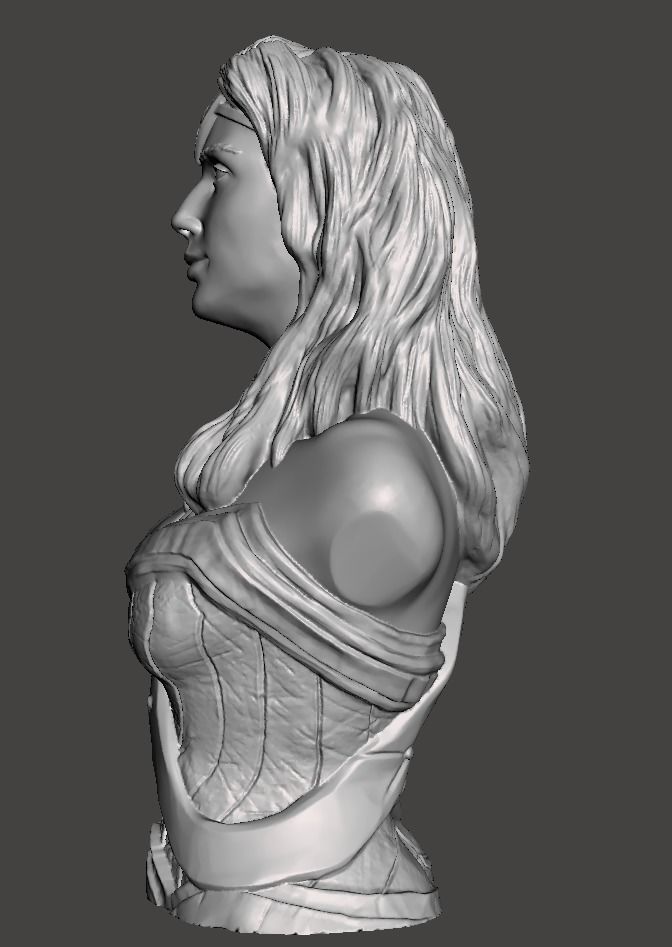 wonder women bust 3d model for 3d printing 3D print model_5