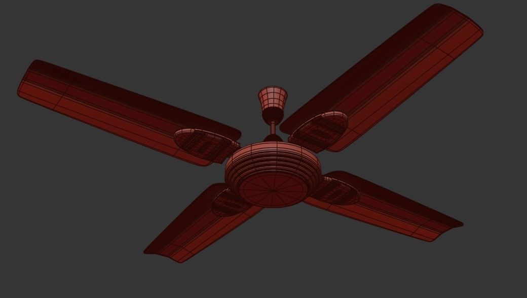 Ceiling Fan 02 Low-poly 3D model_1