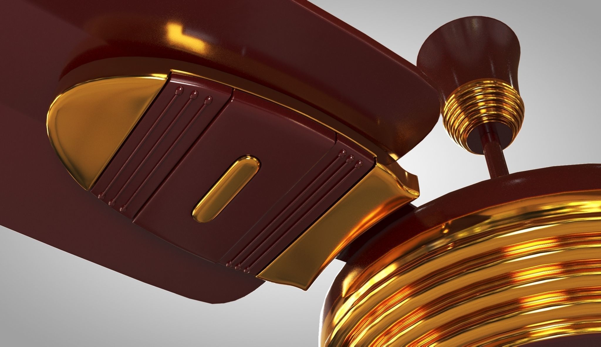 Ceiling Fan 02 Low-poly 3D model_2