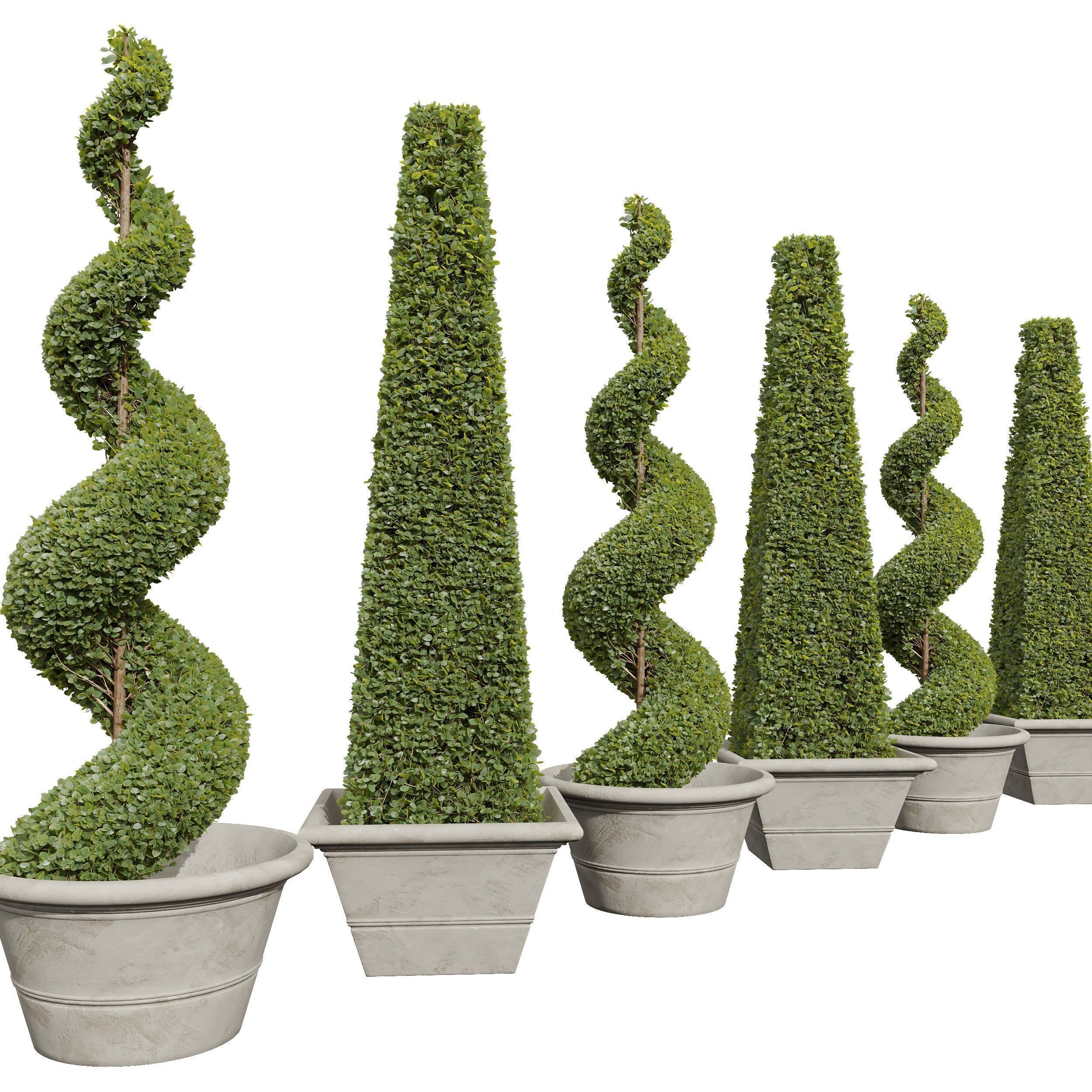 6 Different SETS of Bush SET VOL36 3D Model Collection_9