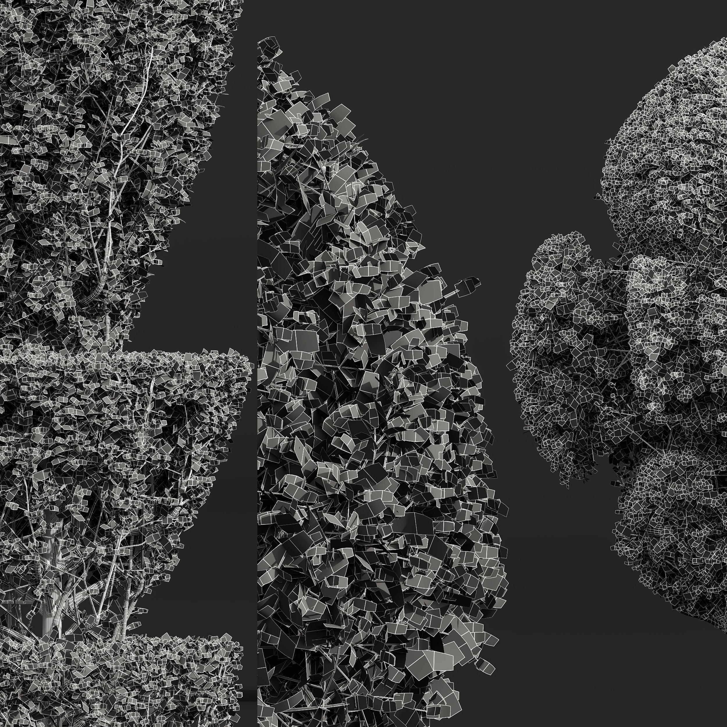 6 Different SETS of Bush SET VOL36 3D Model Collection_23