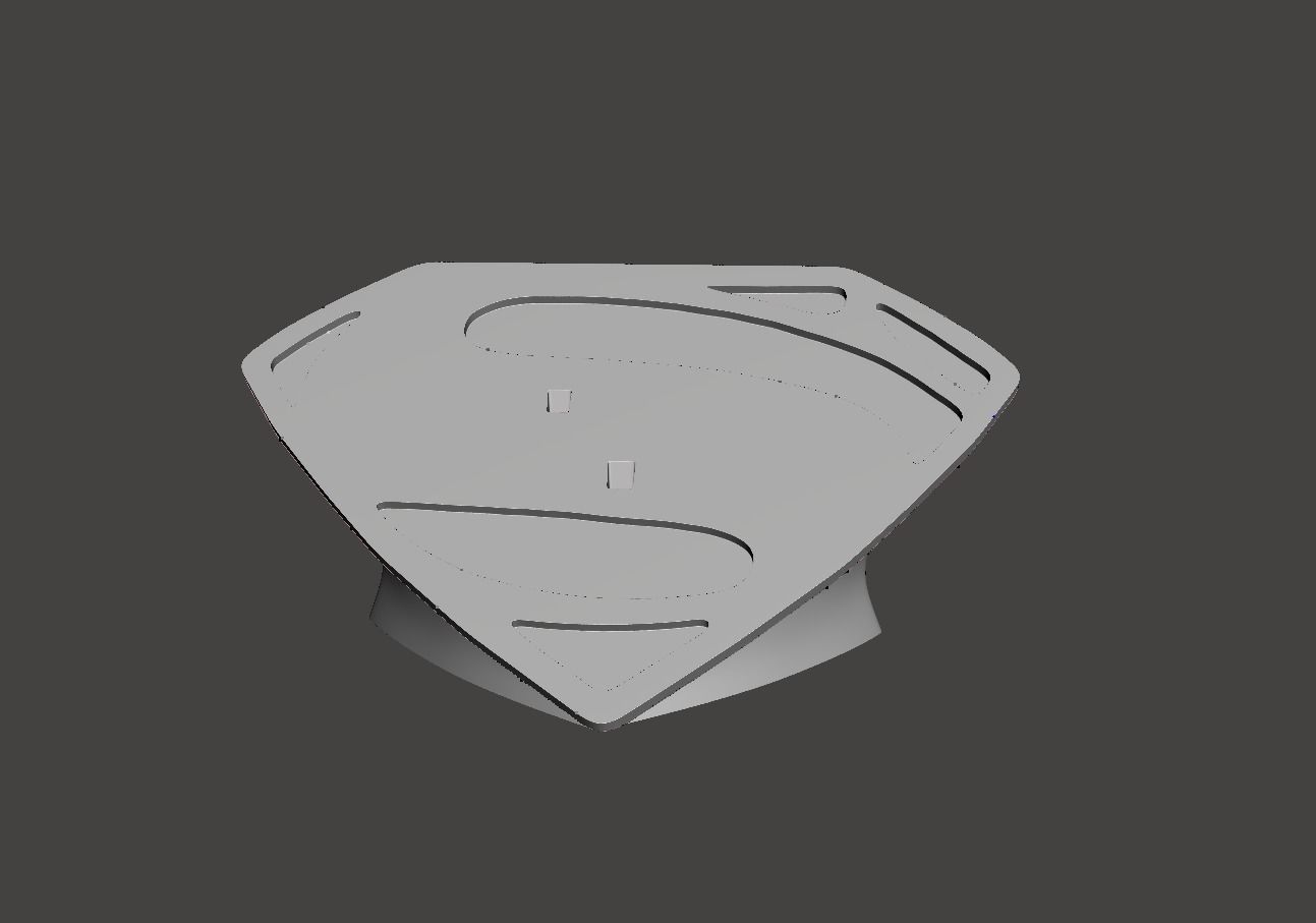 superman 3d emblem ready for 3d print  3D print model_5