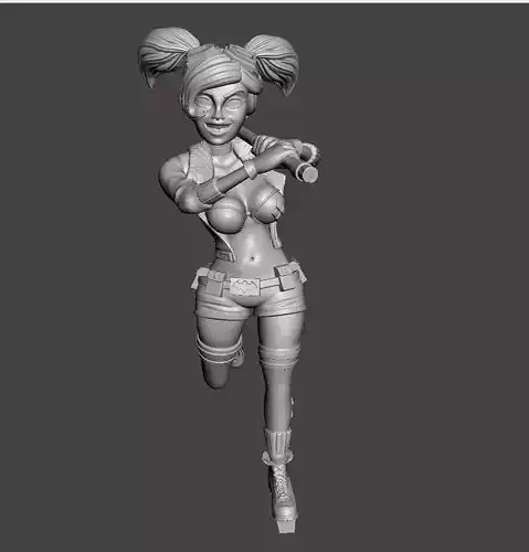 harly quinn 3d model for 3d printing 