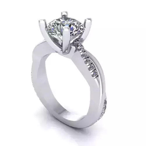 Twist Bend Diamond Ring
