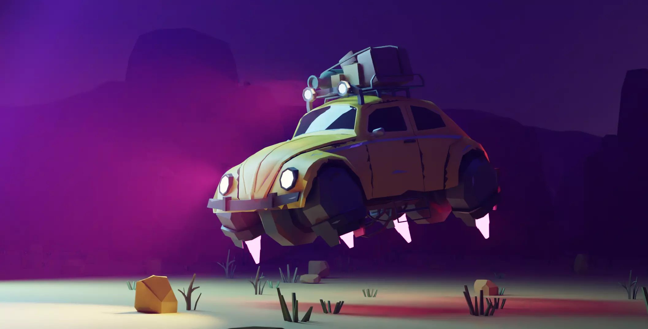 beetle car stylized Free 3D model_0