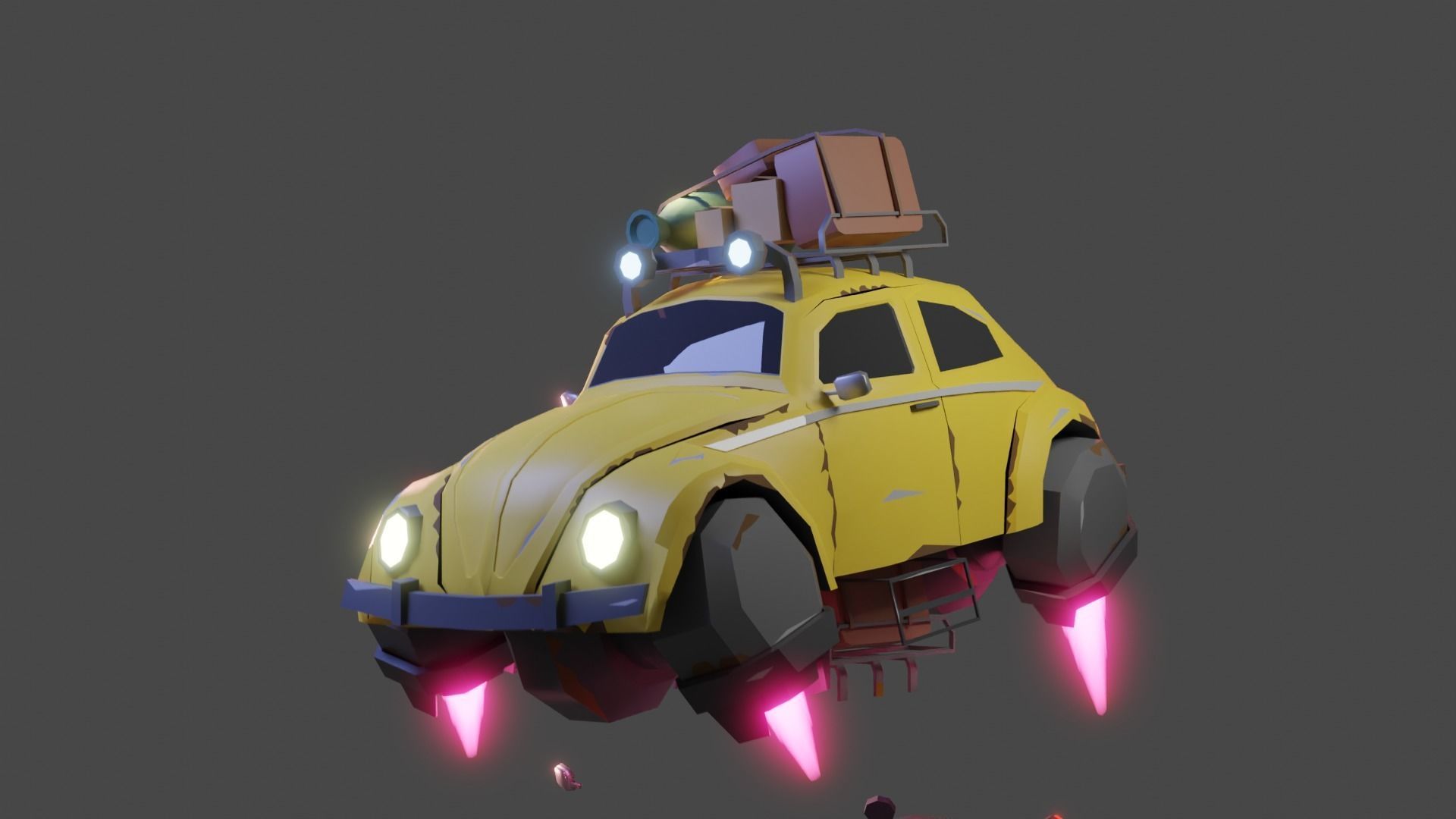 beetle car stylized Free 3D model_1