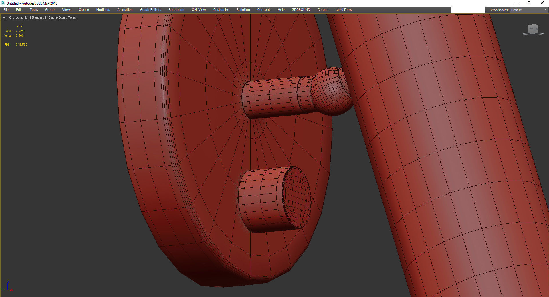 Jax LED Wall Sconce Low-poly 3D model_4