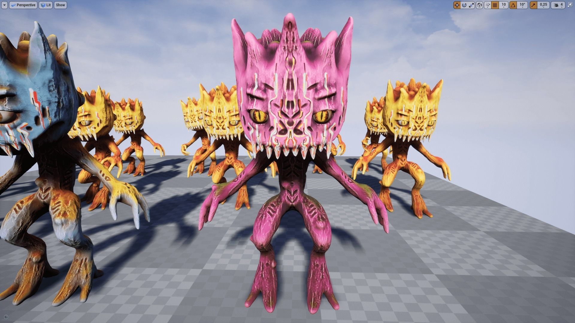 Lesnik -  forest creature Low-poly 3D model_3