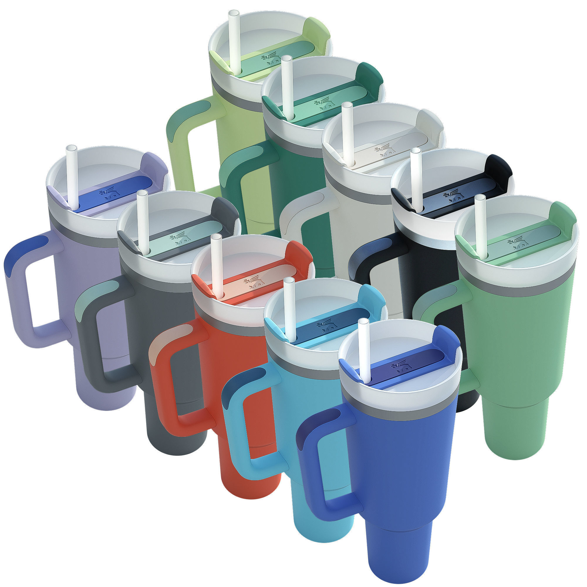 Stanley Quencher Tumbler Low-poly 3D model_1