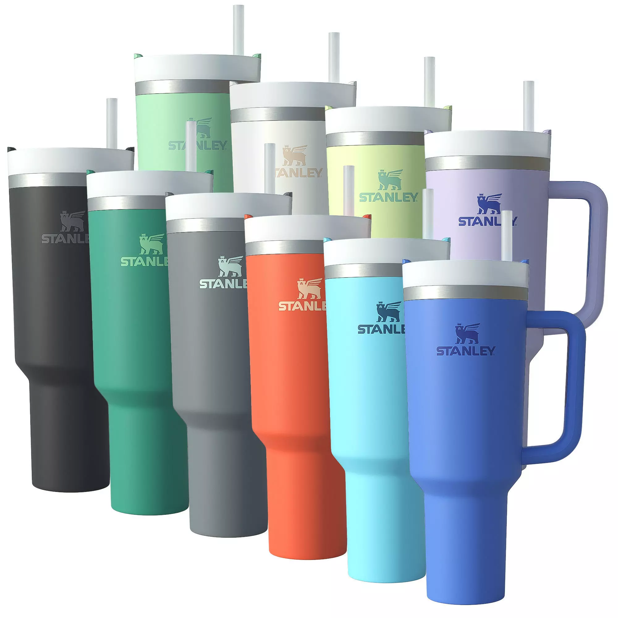 Stanley Quencher Tumbler Low-poly 3D model_0