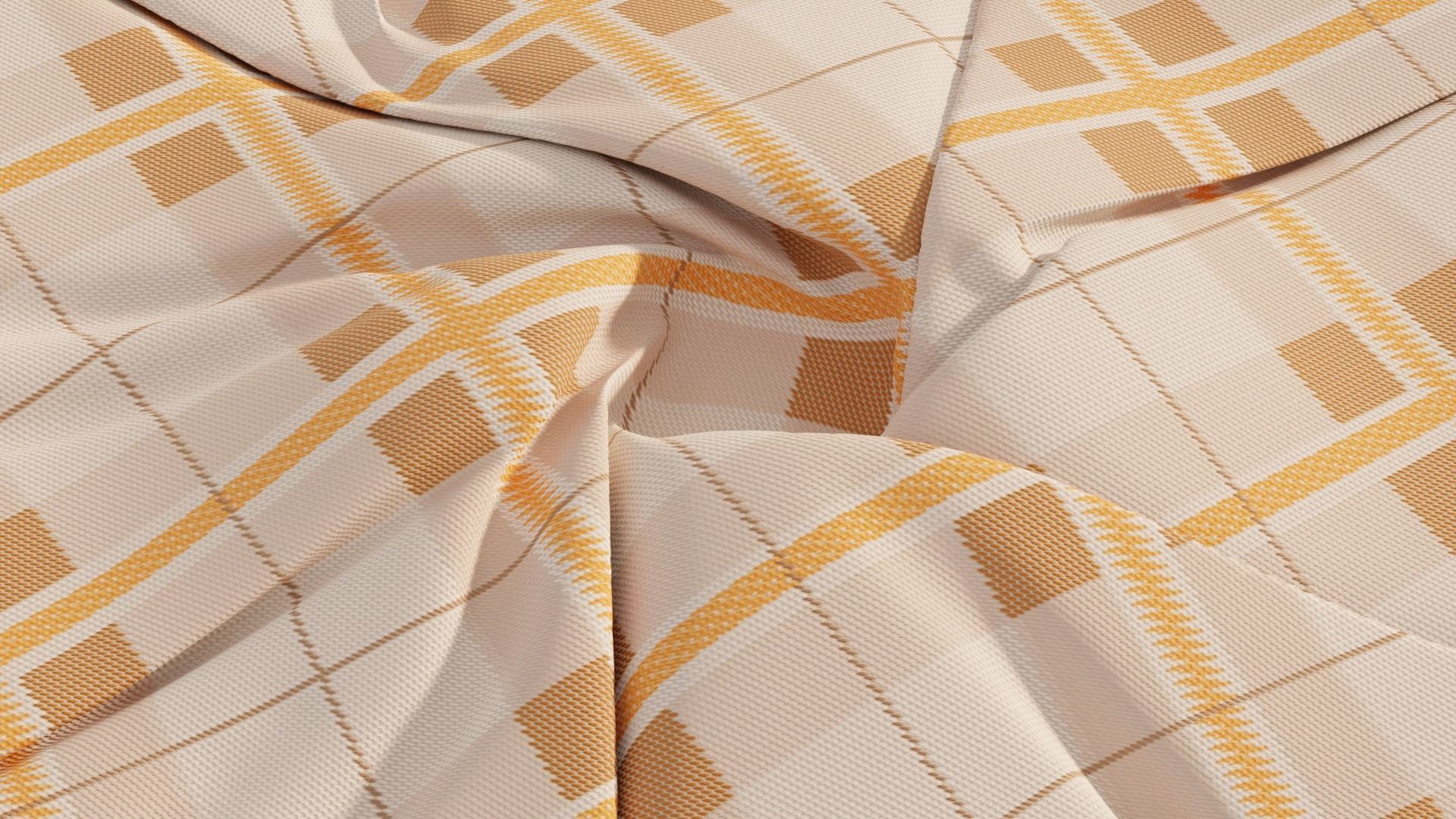 folded and twisted cloth product render 3D model_2