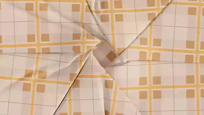 folded and twisted cloth product render