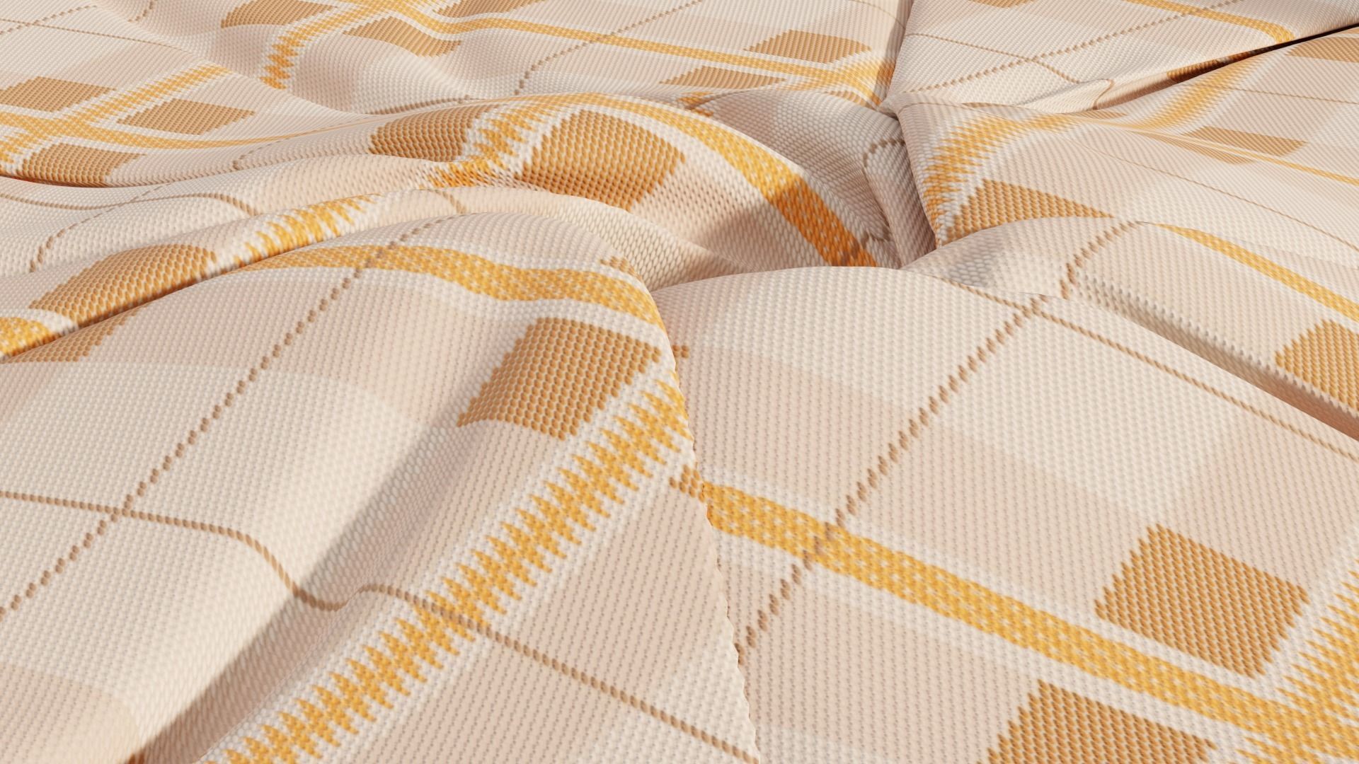 folded and twisted cloth product render 3D model_4