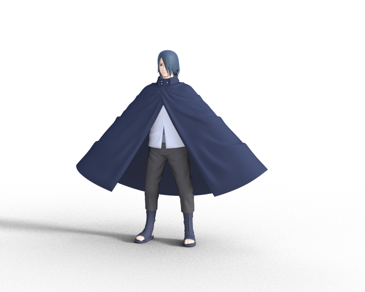 Sasuke uchiha 3d model Rigged Animation ready Low-poly 3D model_4