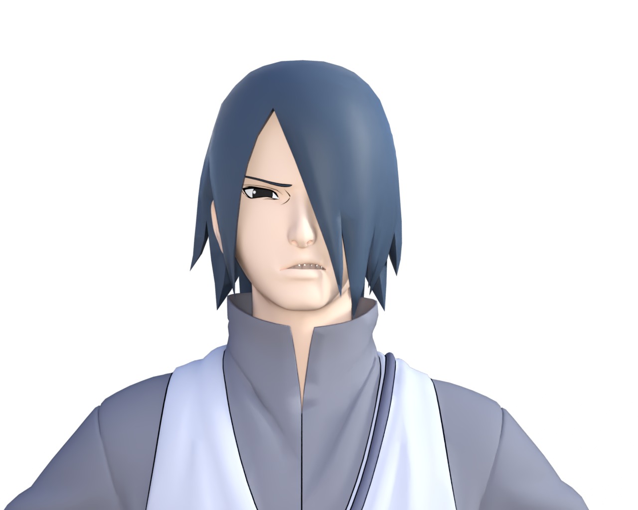 Sasuke uchiha 3d model Rigged Animation ready Low-poly 3D model_3