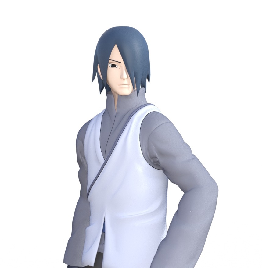 Sasuke uchiha 3d model Rigged Animation ready Low-poly 3D model_9