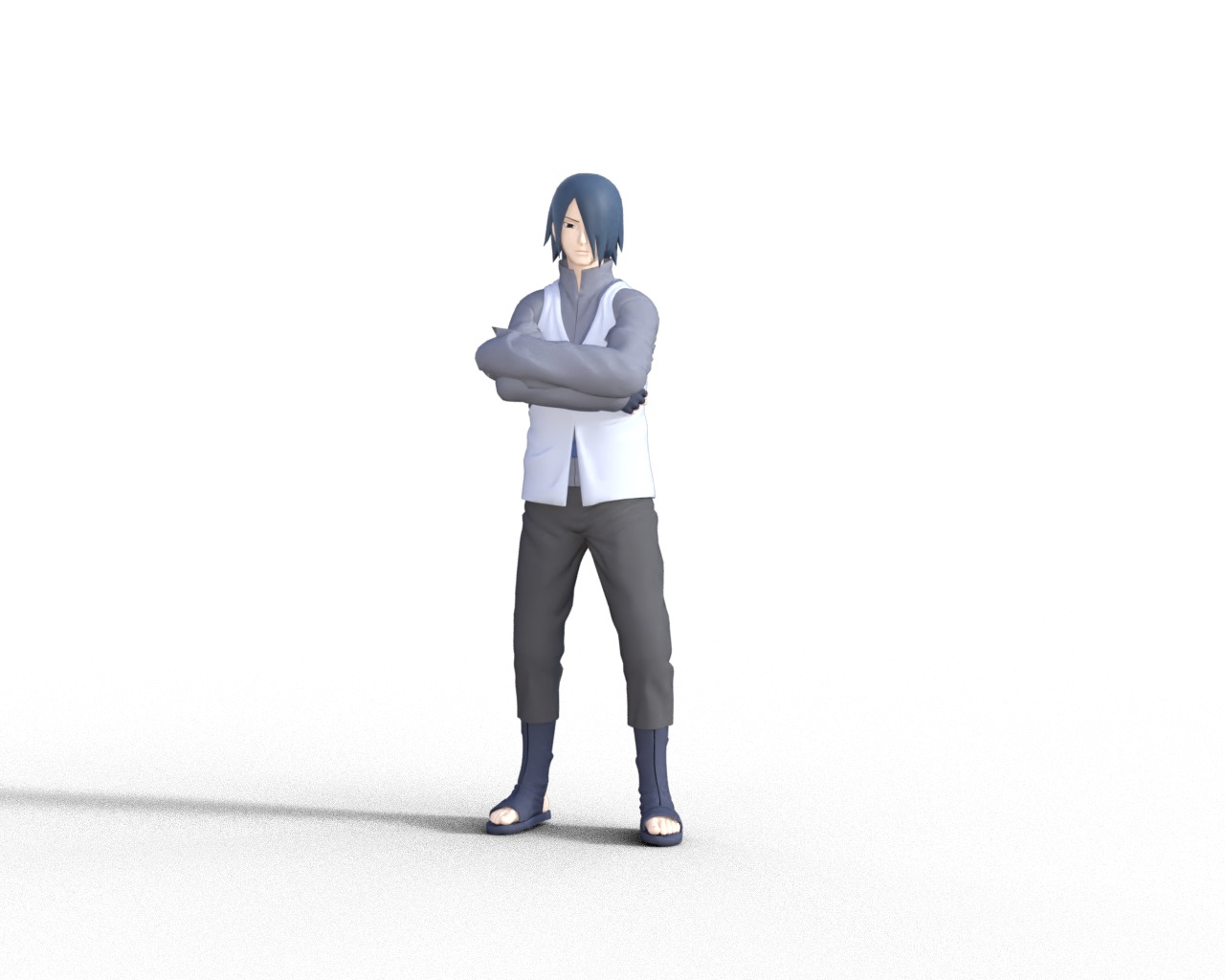Sasuke uchiha 3d model Rigged Animation ready Low-poly 3D model_7