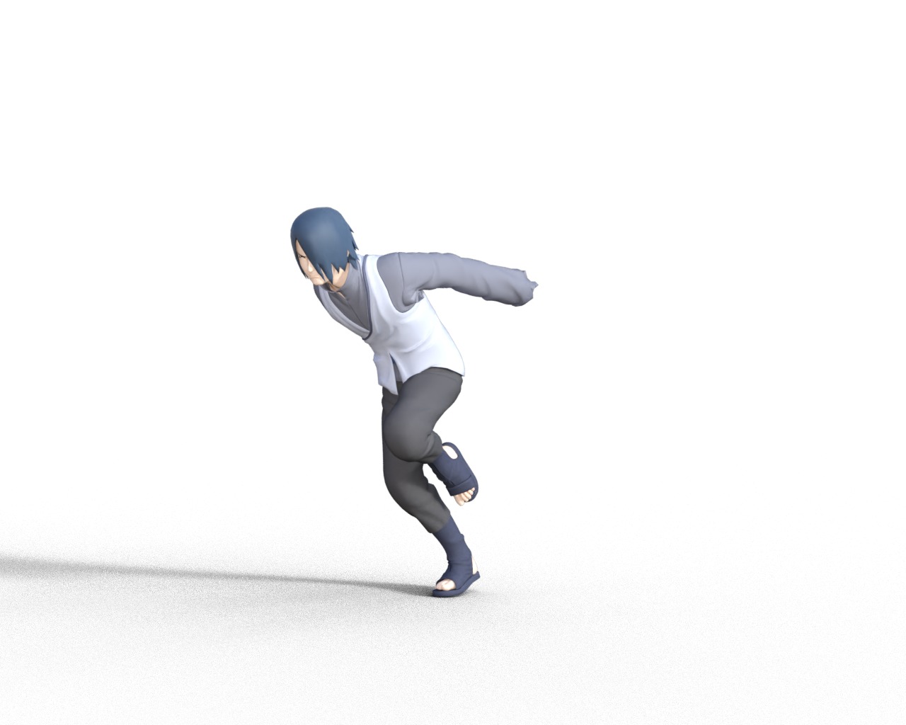 Sasuke uchiha 3d model Rigged Animation ready Low-poly 3D model_5