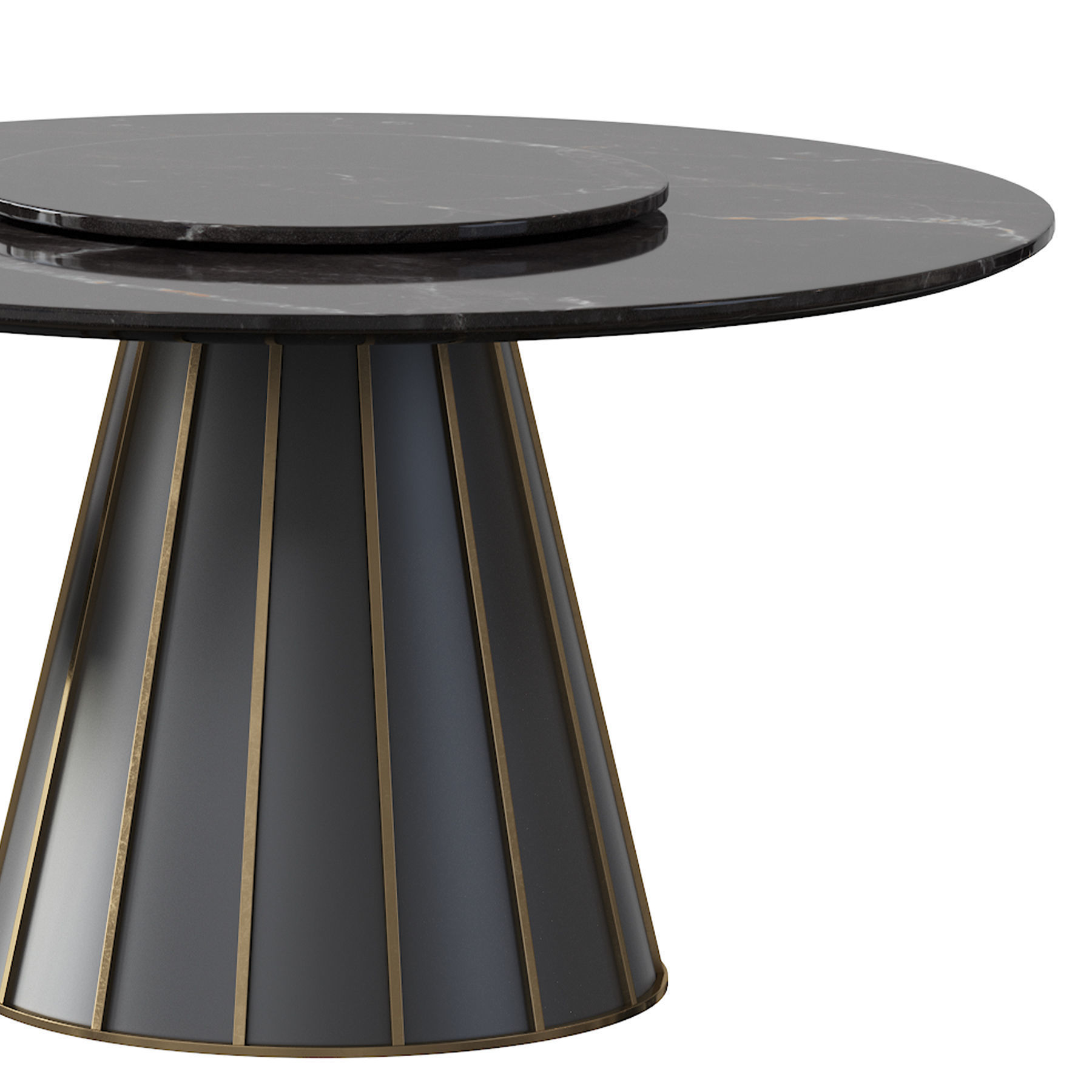 CLEOPATRA ROUND MARBLE DINING TABLE and Astrud Dining Chair 3D model_5