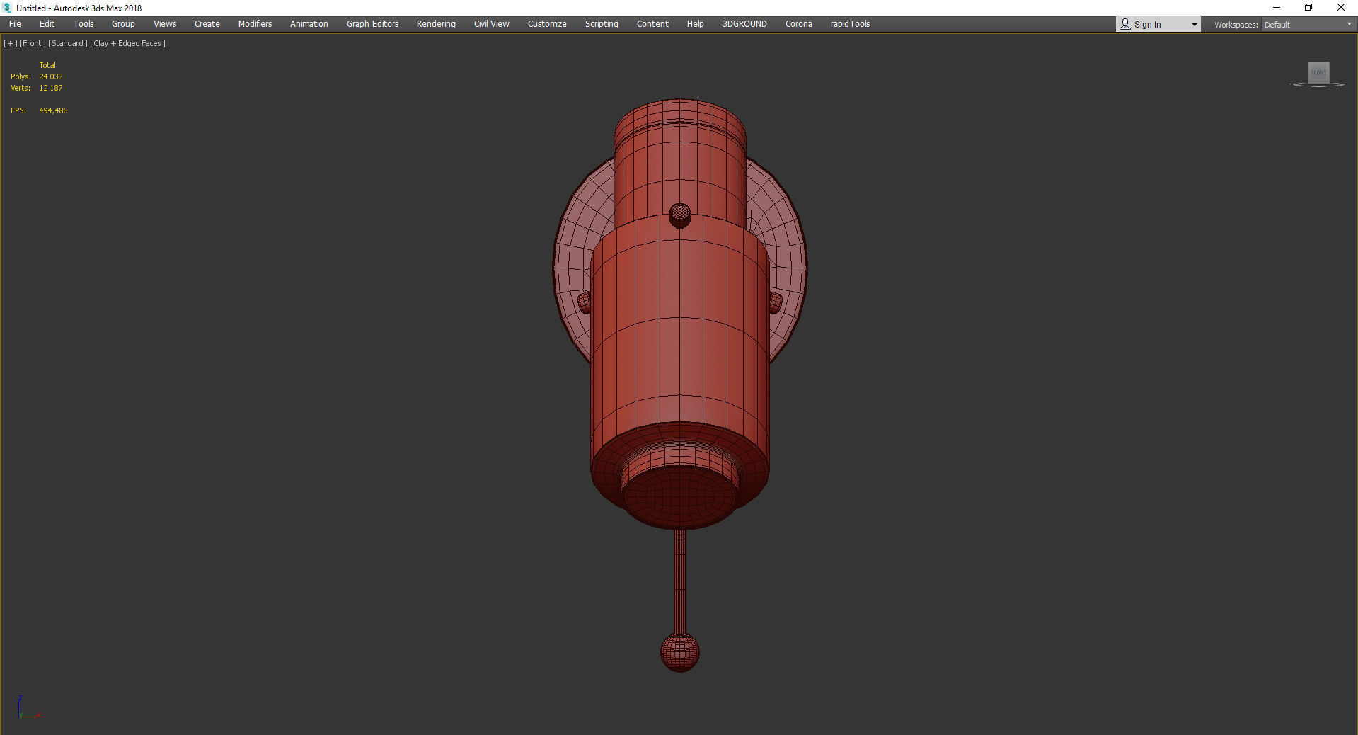 Biny Spot Light Low-poly 3D model_2