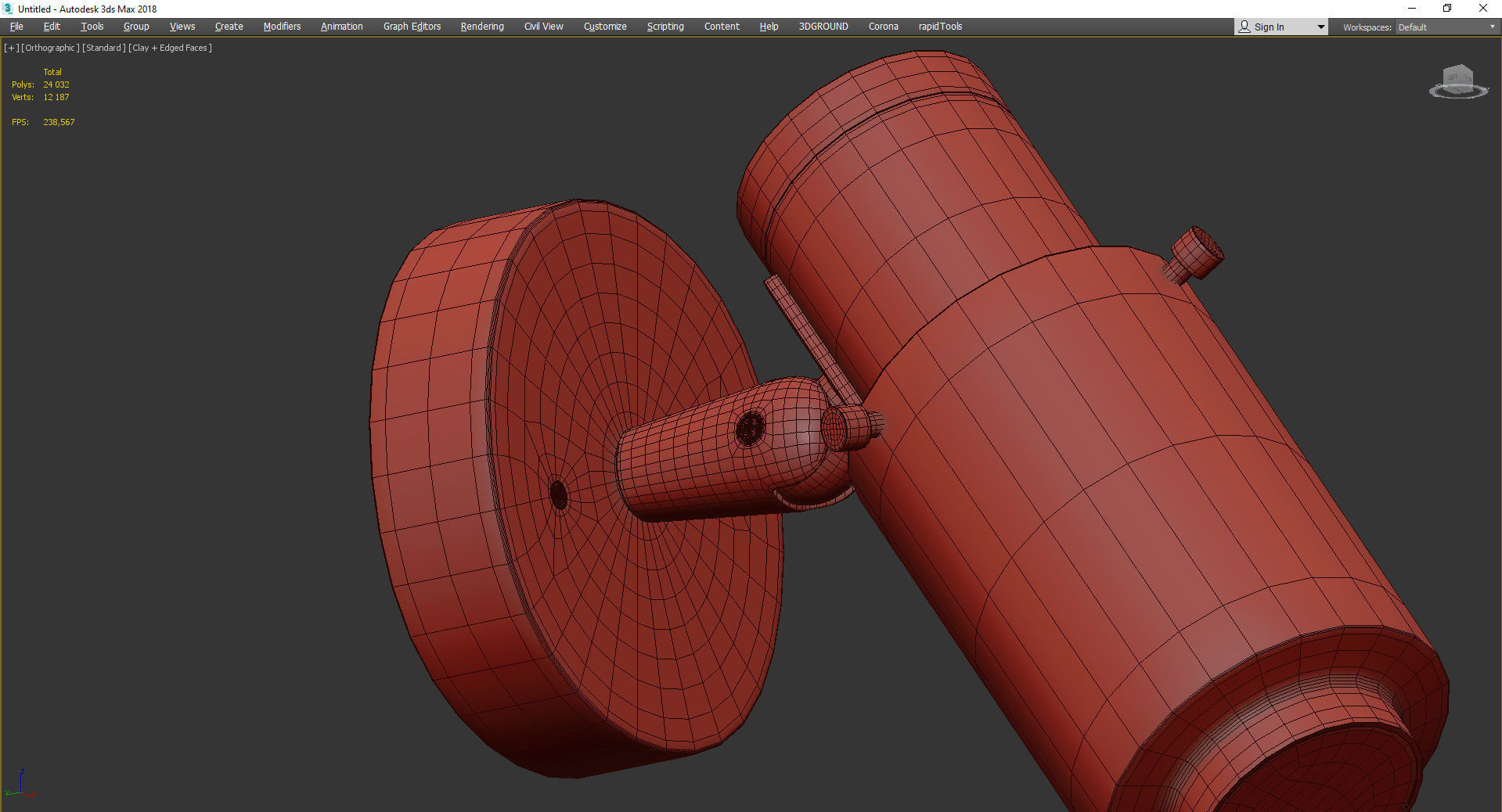 Biny Spot Light Low-poly 3D model_4