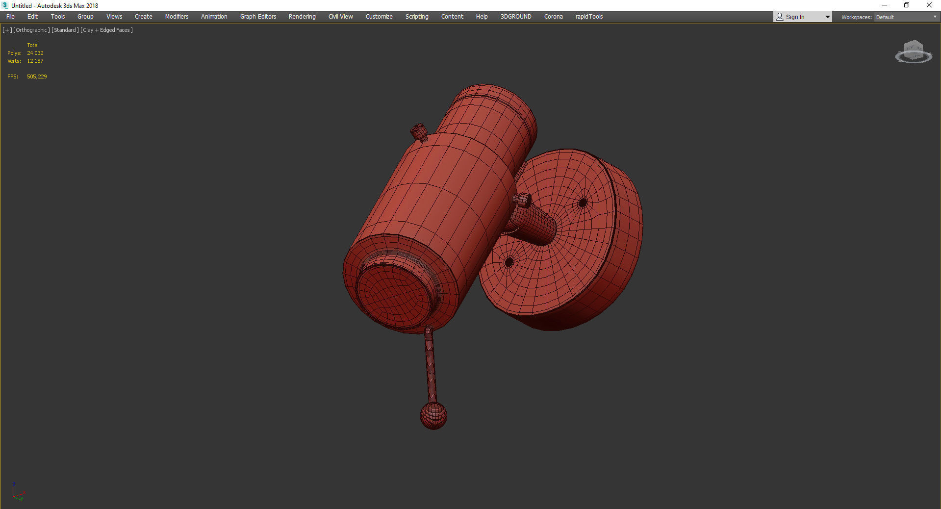 Biny Spot Light Low-poly 3D model_3