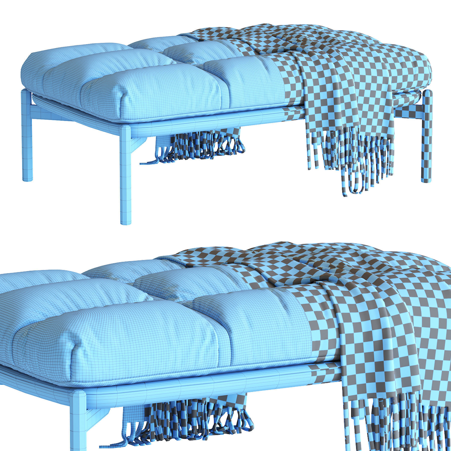 Cloud Bench 3D model_6