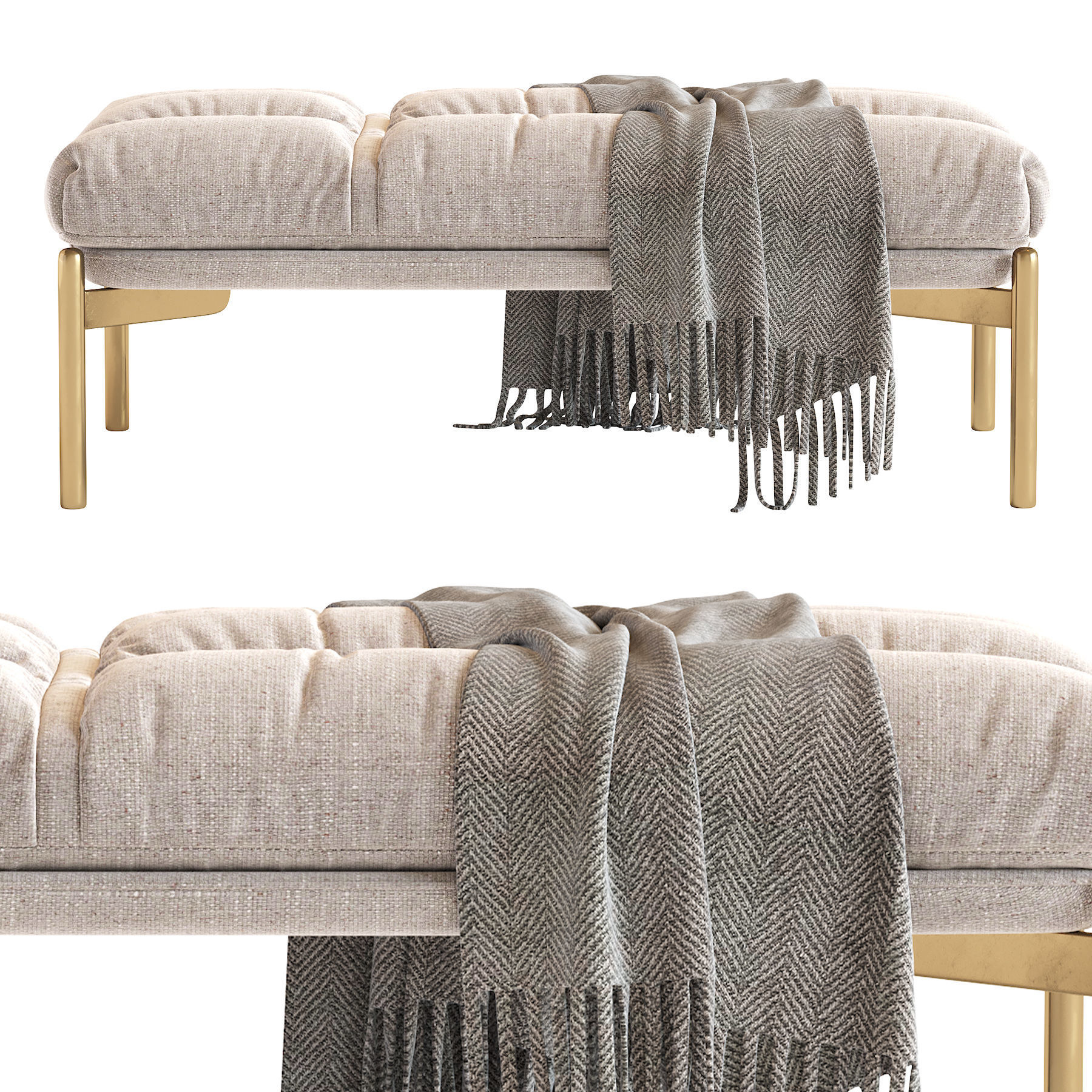 Cloud Bench 3D model_4