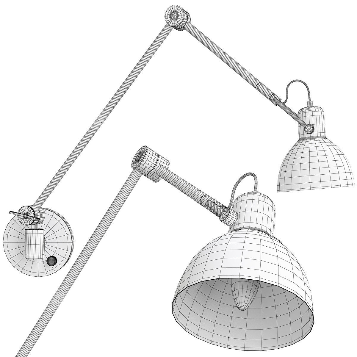 Laito Gentle Wall Sconce Low-poly 3D model_1