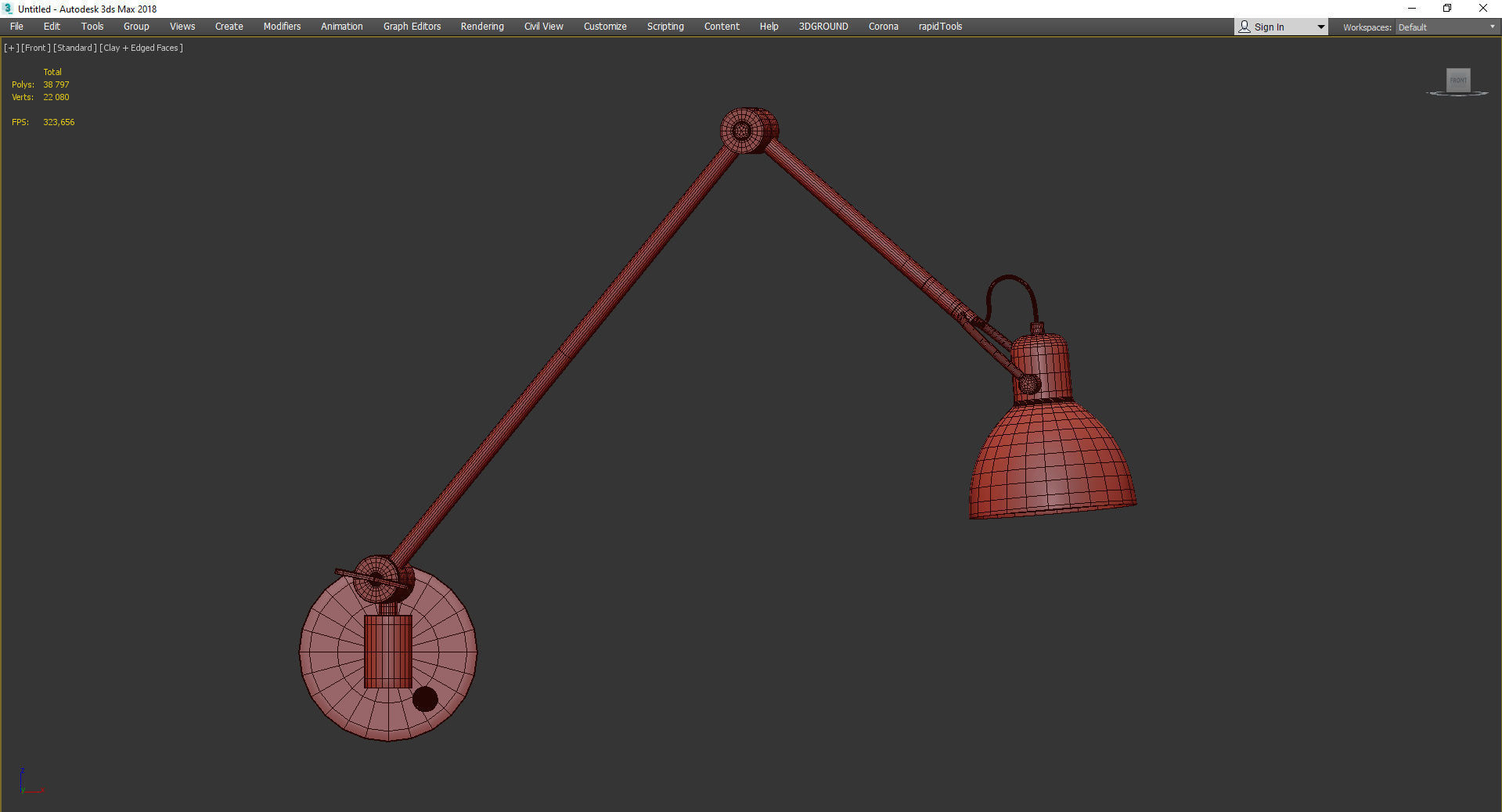 Laito Gentle Wall Sconce Low-poly 3D model_2