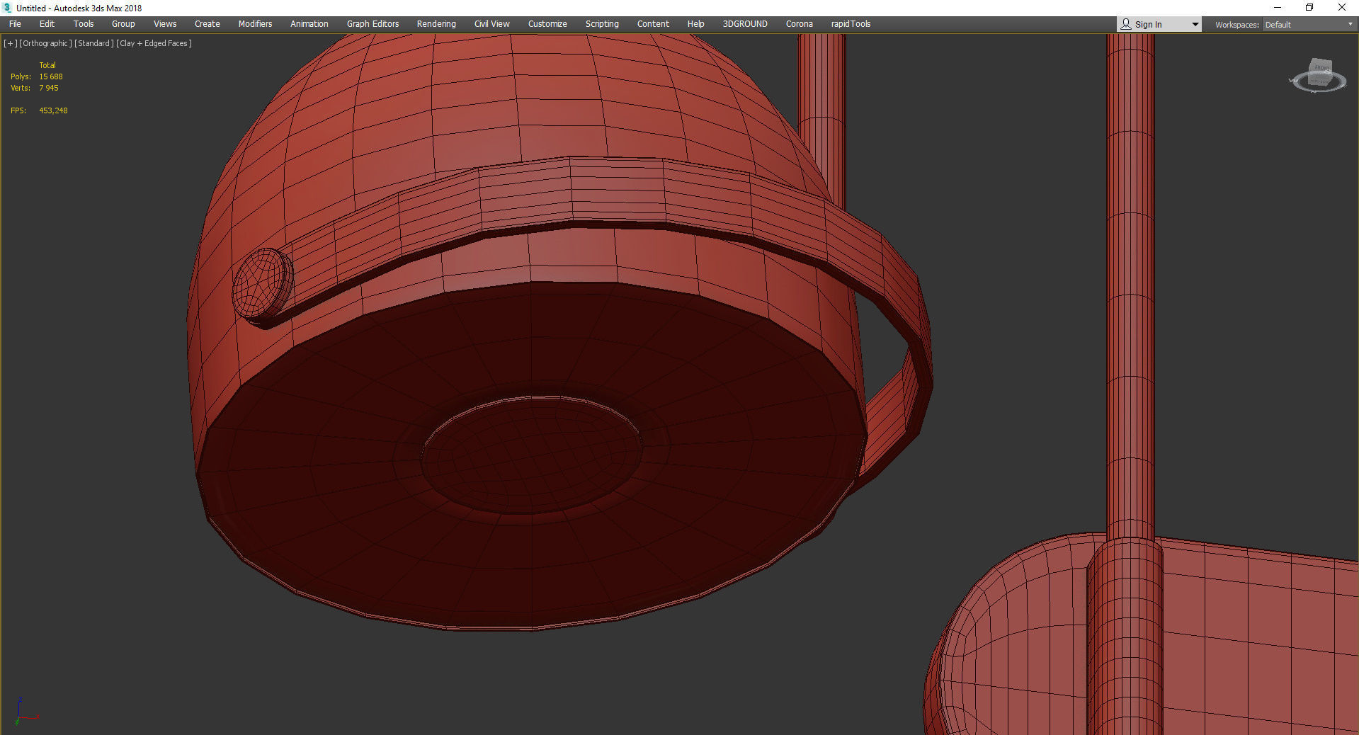 Bowee W1 Wall Sconce Low-poly 3D model_4