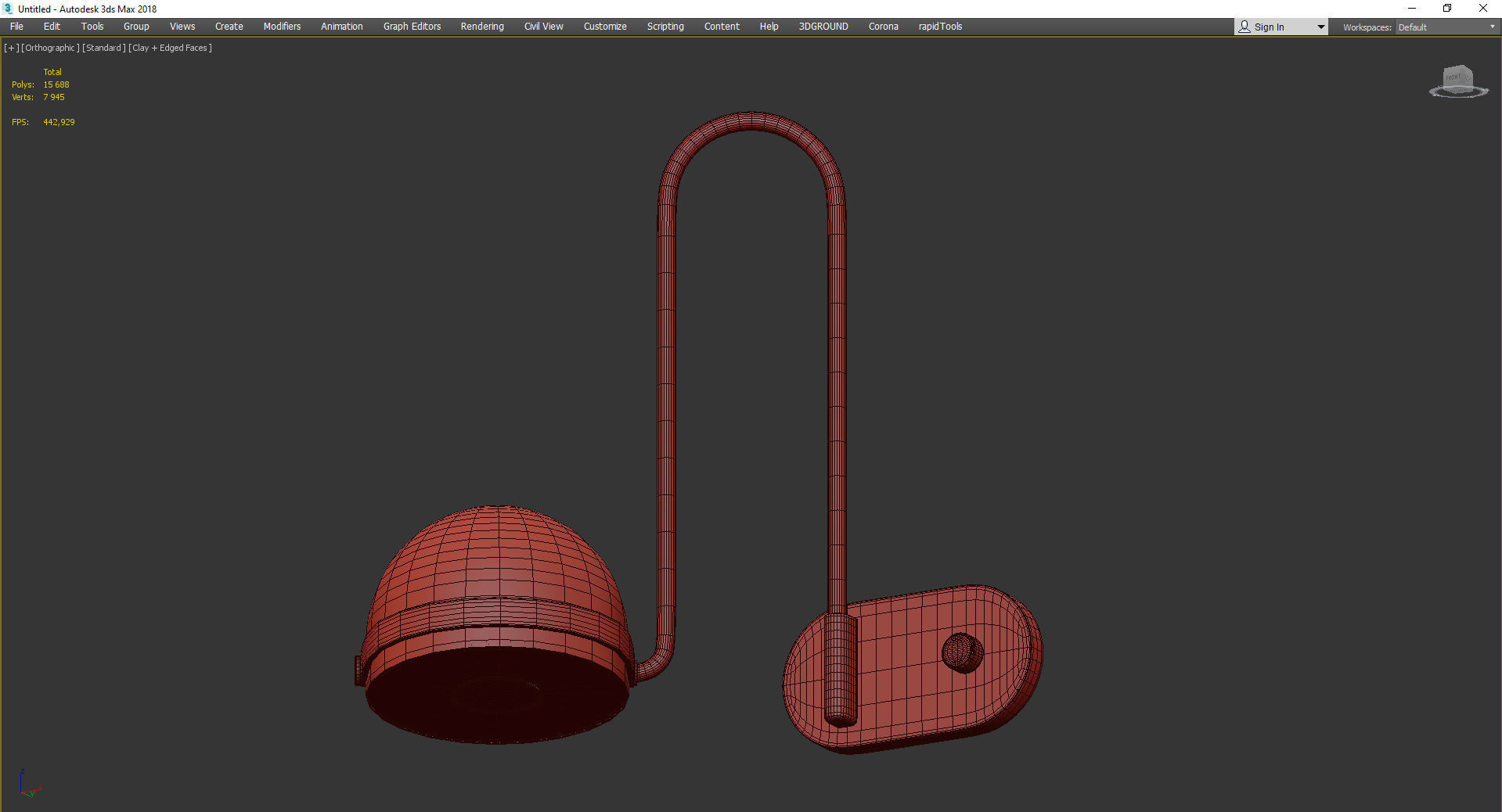 Bowee W1 Wall Sconce Low-poly 3D model_3