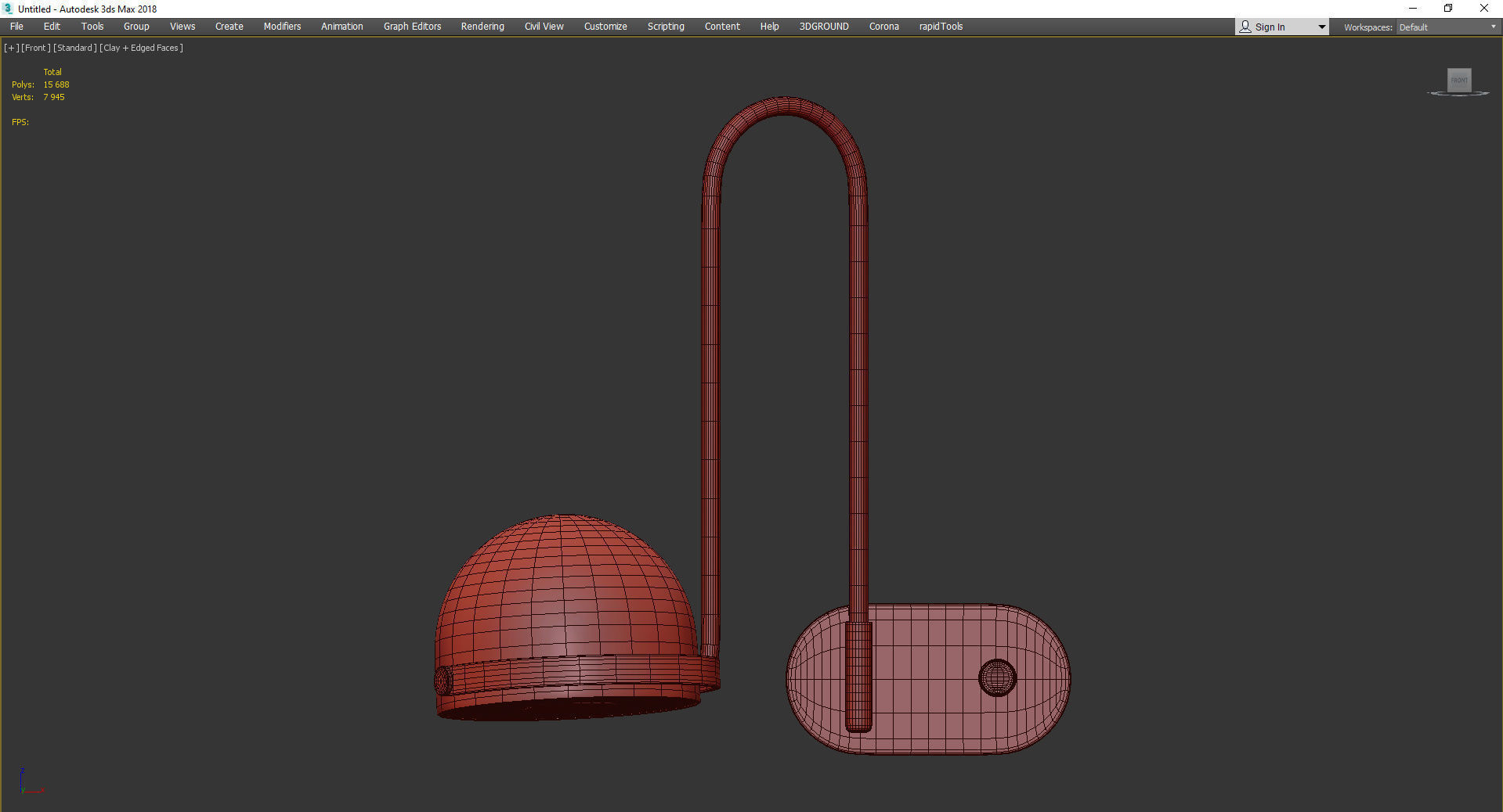 Bowee W1 Wall Sconce Low-poly 3D model_2