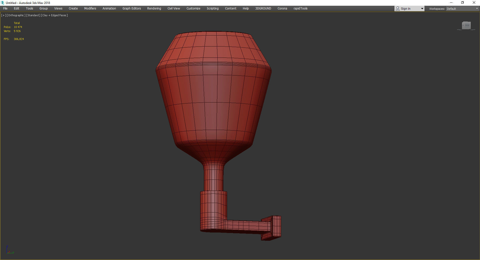 MoM Fatty Wall Sconce Low-poly 3D model_3