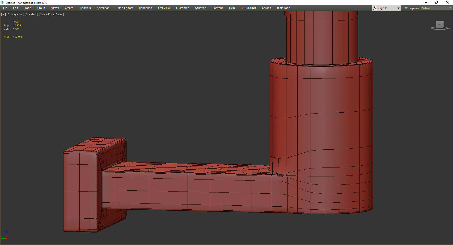 MoM Fatty Wall Sconce Low-poly 3D model_4