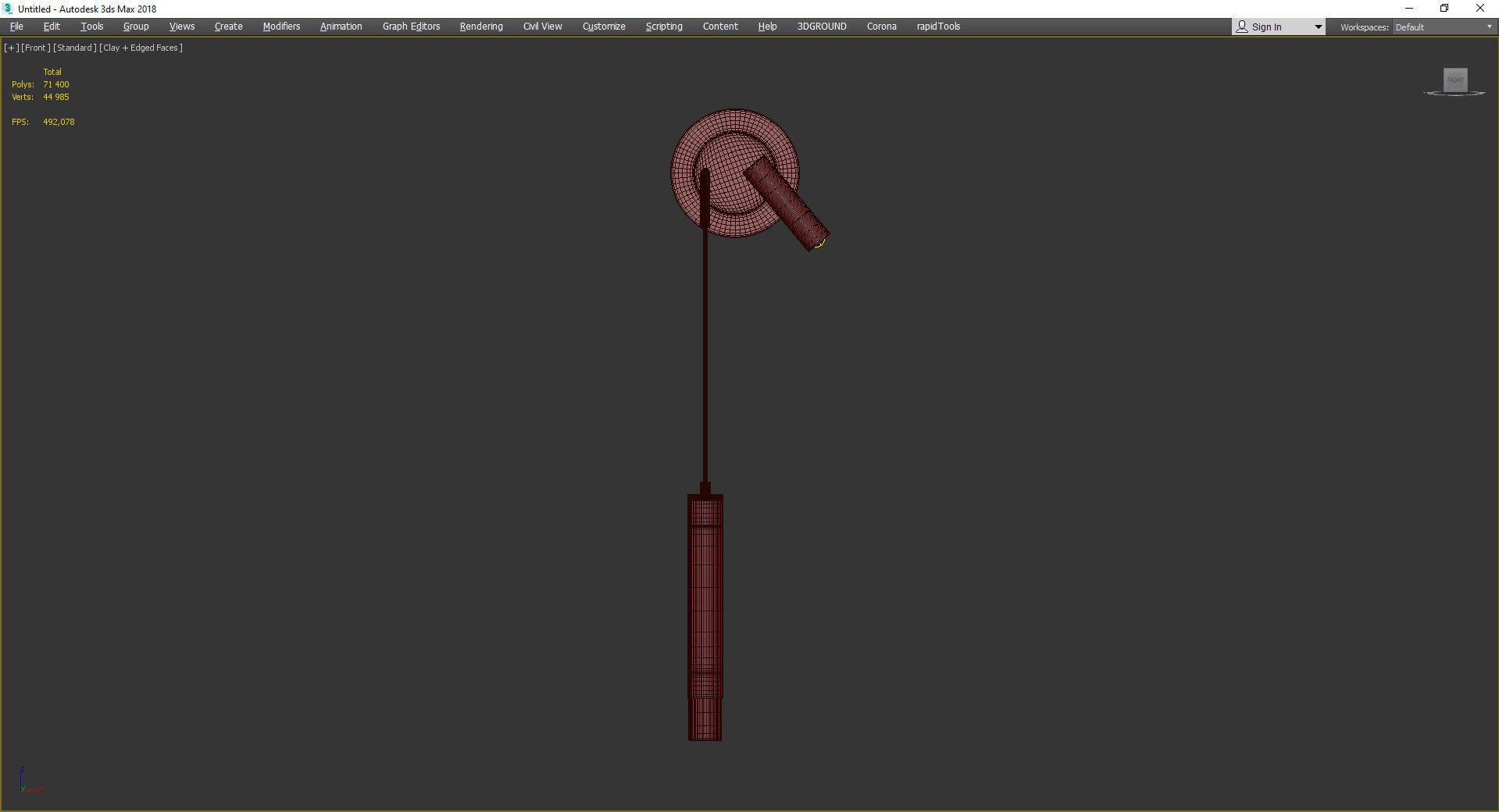 Spot Sconce Hanging Lamp Low-poly 3D model_2