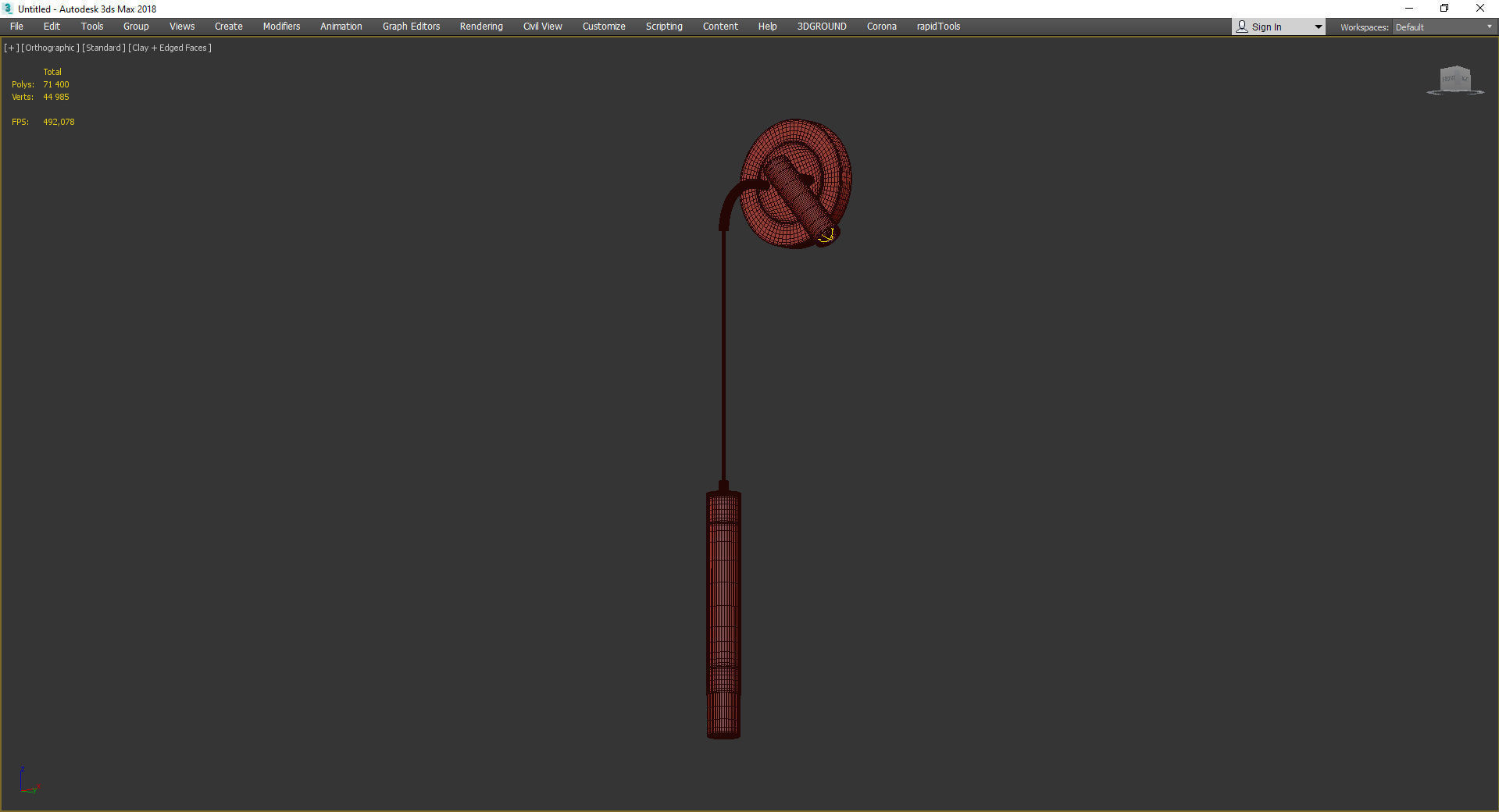 Spot Sconce Hanging Lamp Low-poly 3D model_3