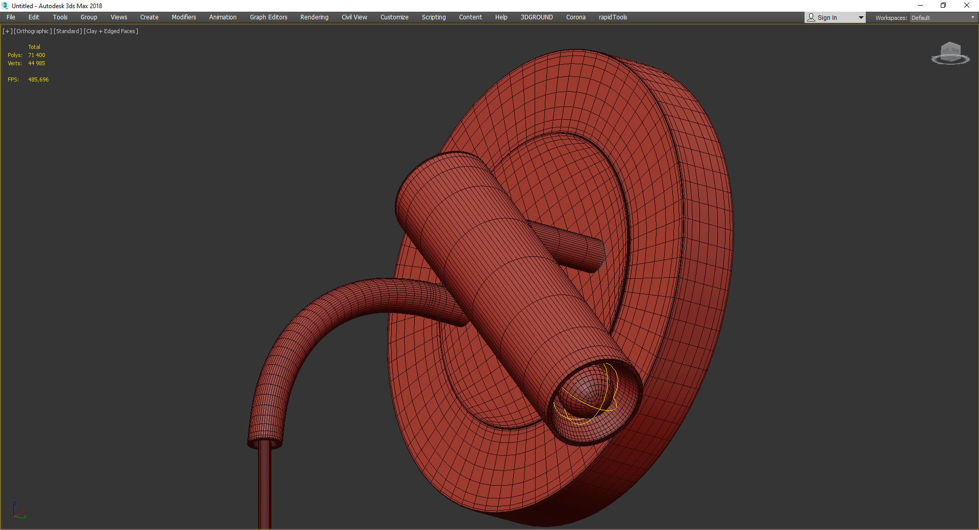 Spot Sconce Hanging Lamp Low-poly 3D model_4