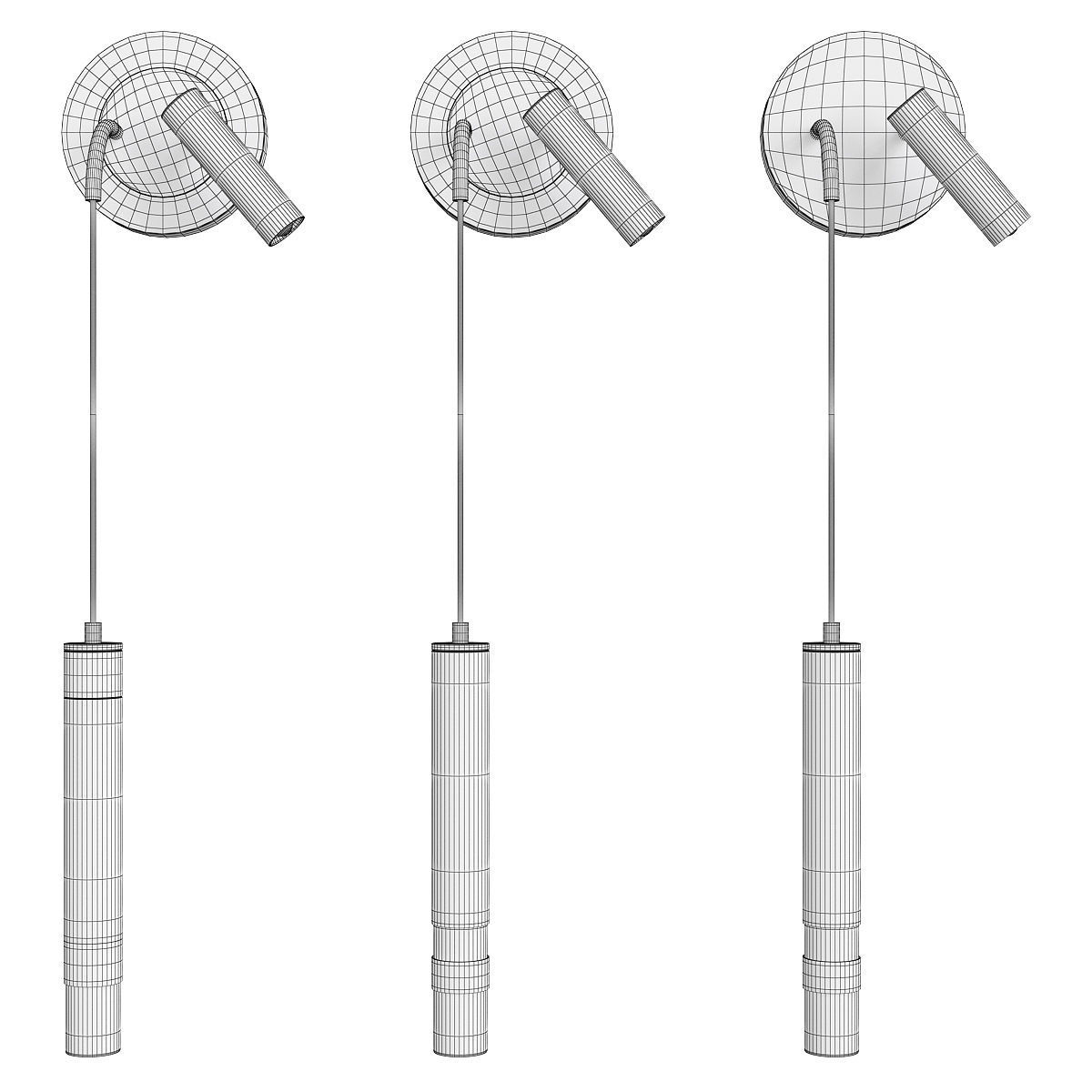 Spot Sconce Hanging Lamp Low-poly 3D model_1