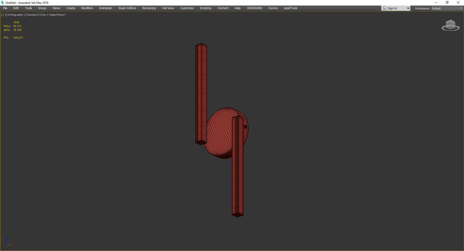 Gerde Direction Wall lamp Low-poly 3D model_4