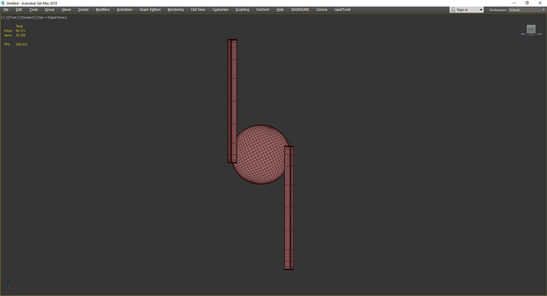 Gerde Direction Wall lamp Low-poly 3D model_3