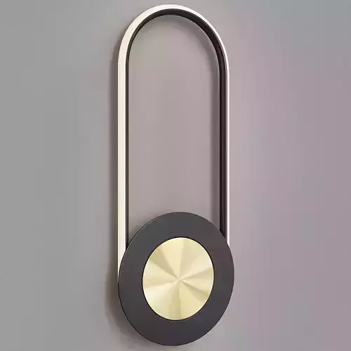 Gong Wall lamp Low-poly 3D model