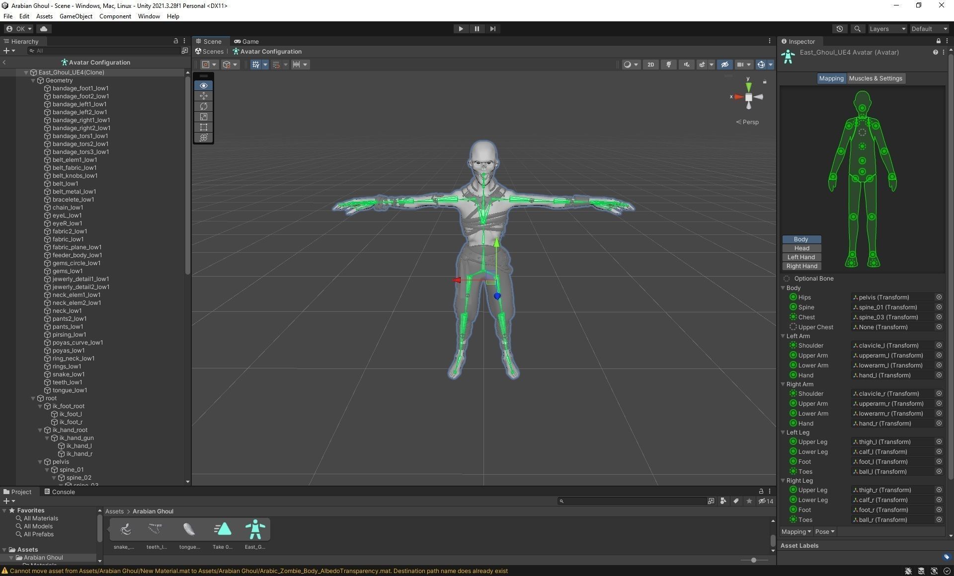 Arabian Ghoul Low-poly 3D model_5