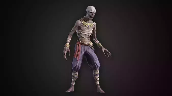 Arabian Ghoul Low-poly 3D model