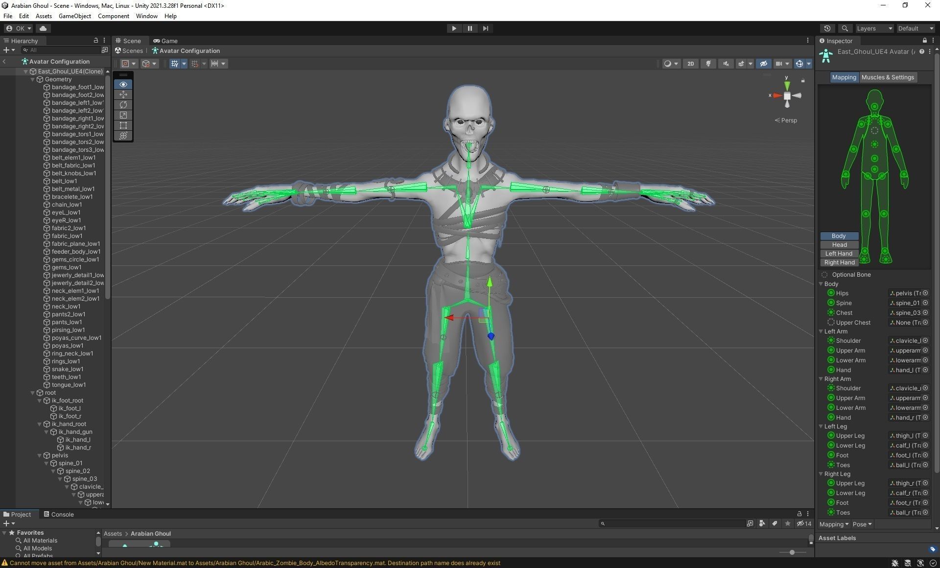 Arabian Ghoul Low-poly 3D model_6