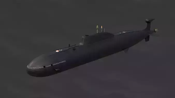 Akula Class Submarine Low-poly 3D model