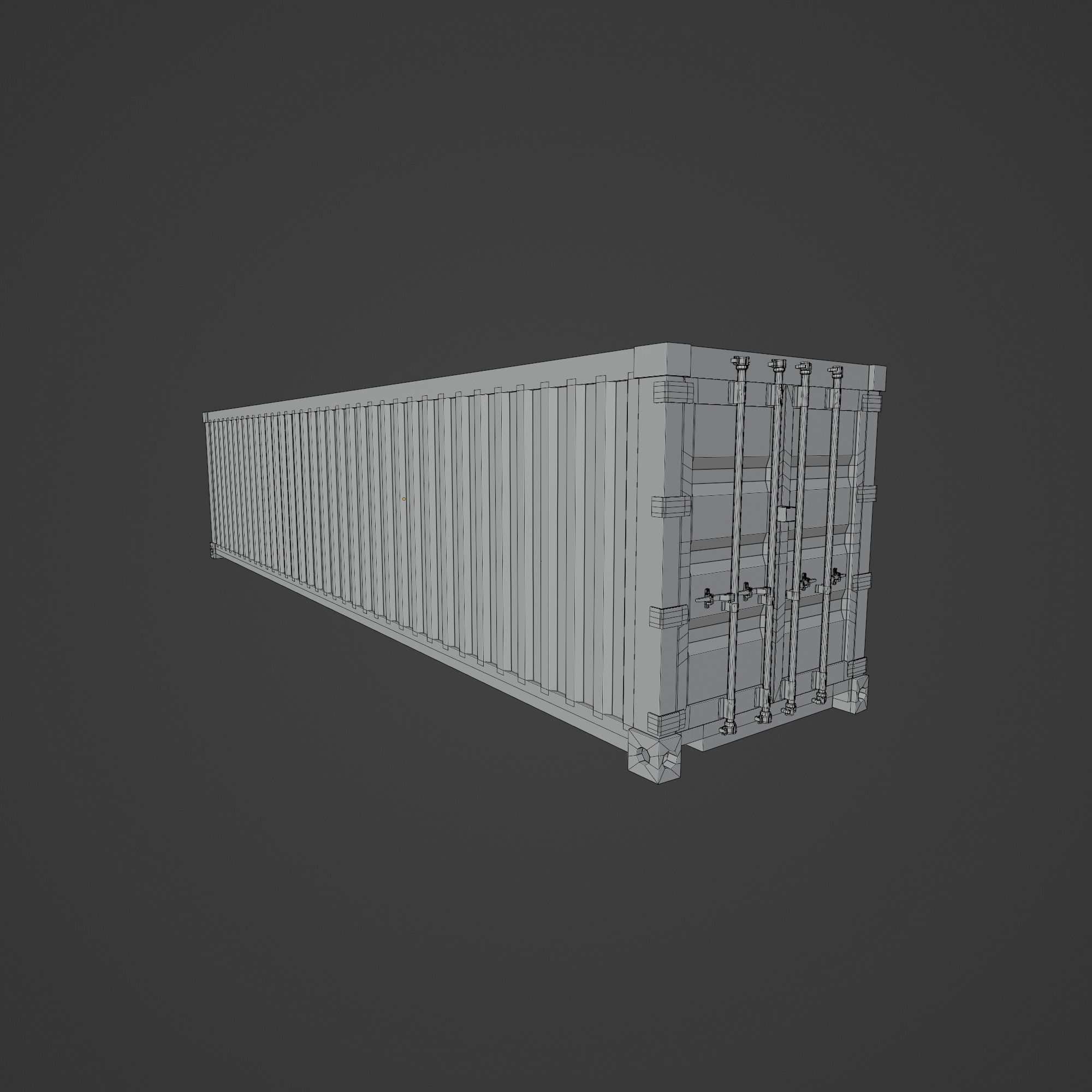 Container 40FT HC with PBR texture 4K Free low-poly 3D model_5