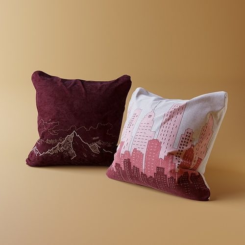 Decorative pillows 3D model