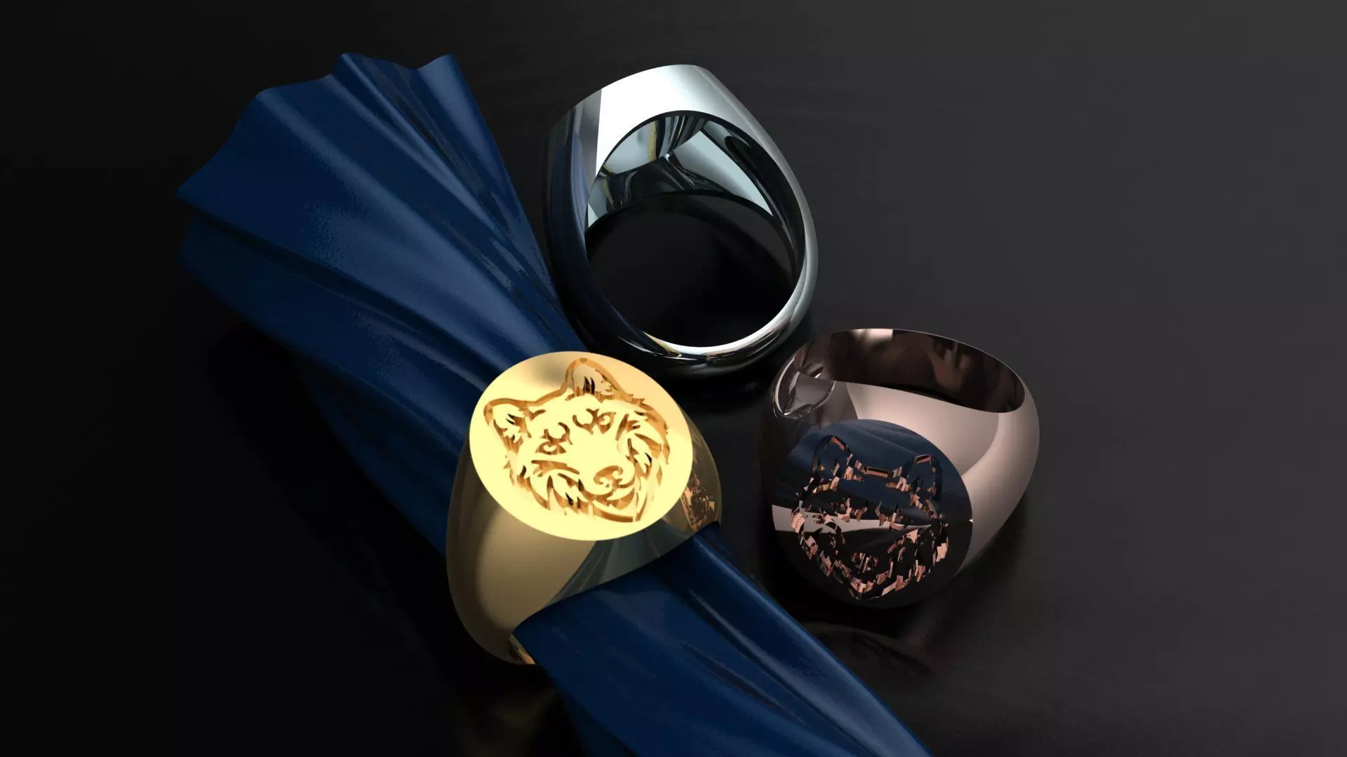 Wolf Ring 3D print model