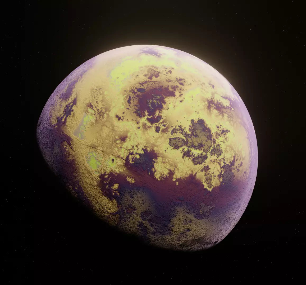 Planet Space Ready to game Low-poly 3D model